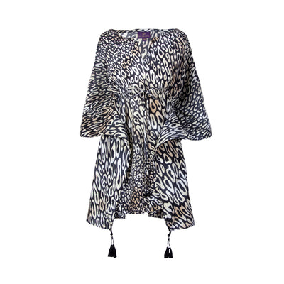 Leopardo Italian Silk Short Kaftan