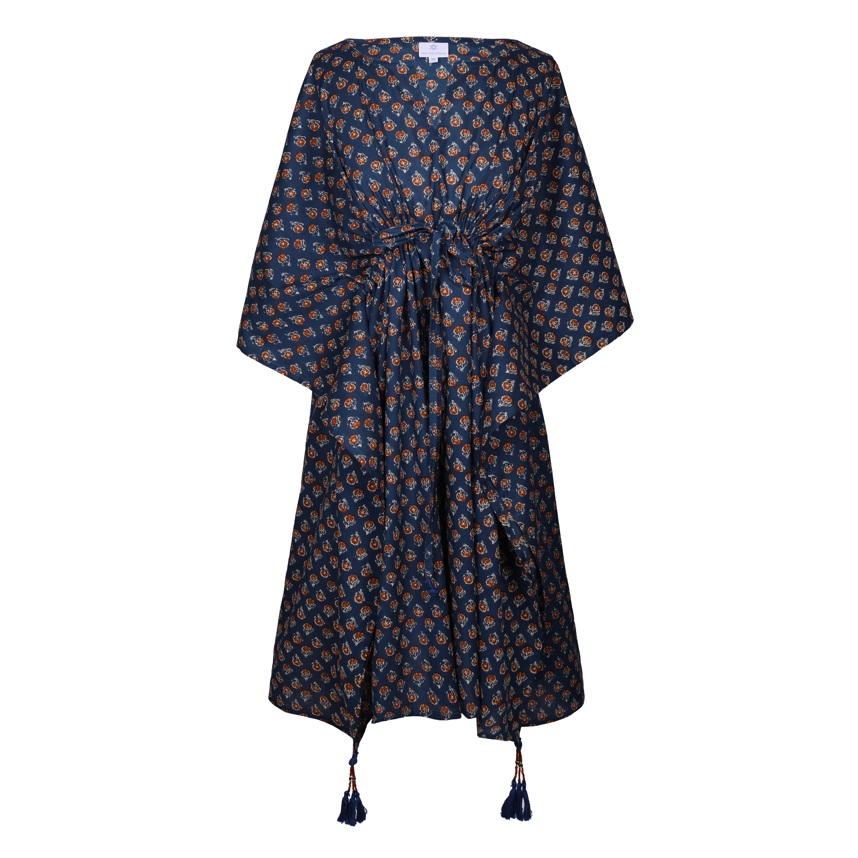 Maximillian Floral Midi Cotton Kaftan Dress Store Credit