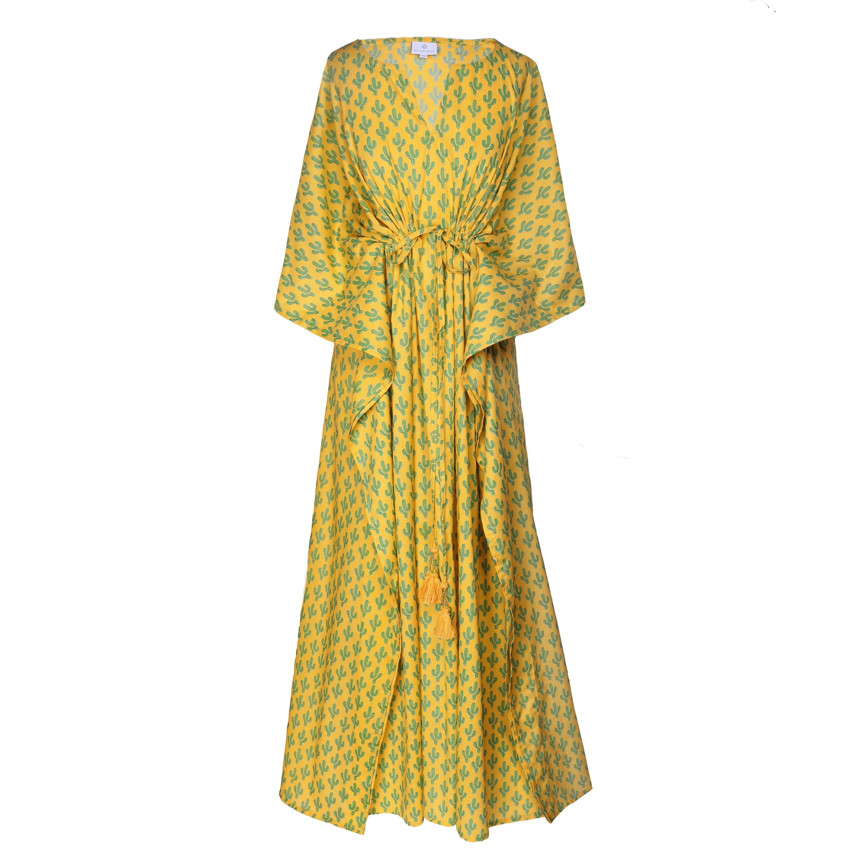 Prickly Pax Marigold Cactus Maxi Dress