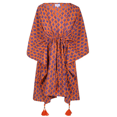 Phoenix Purple Cactus Short Kaftan