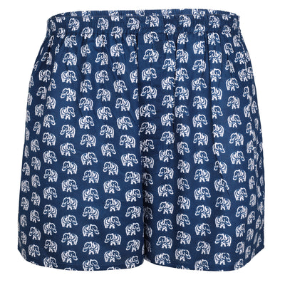Navy Raja Elephant Boxer Shorts Available in SMALL ONLY FINAL SALE