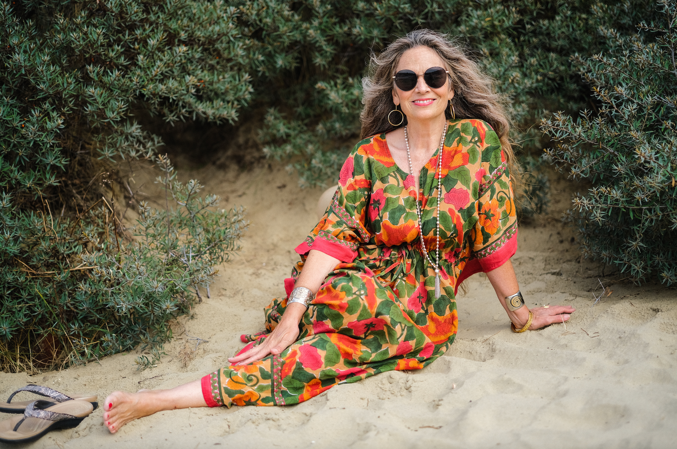 Frida Floral Maxi Kaftan Dress