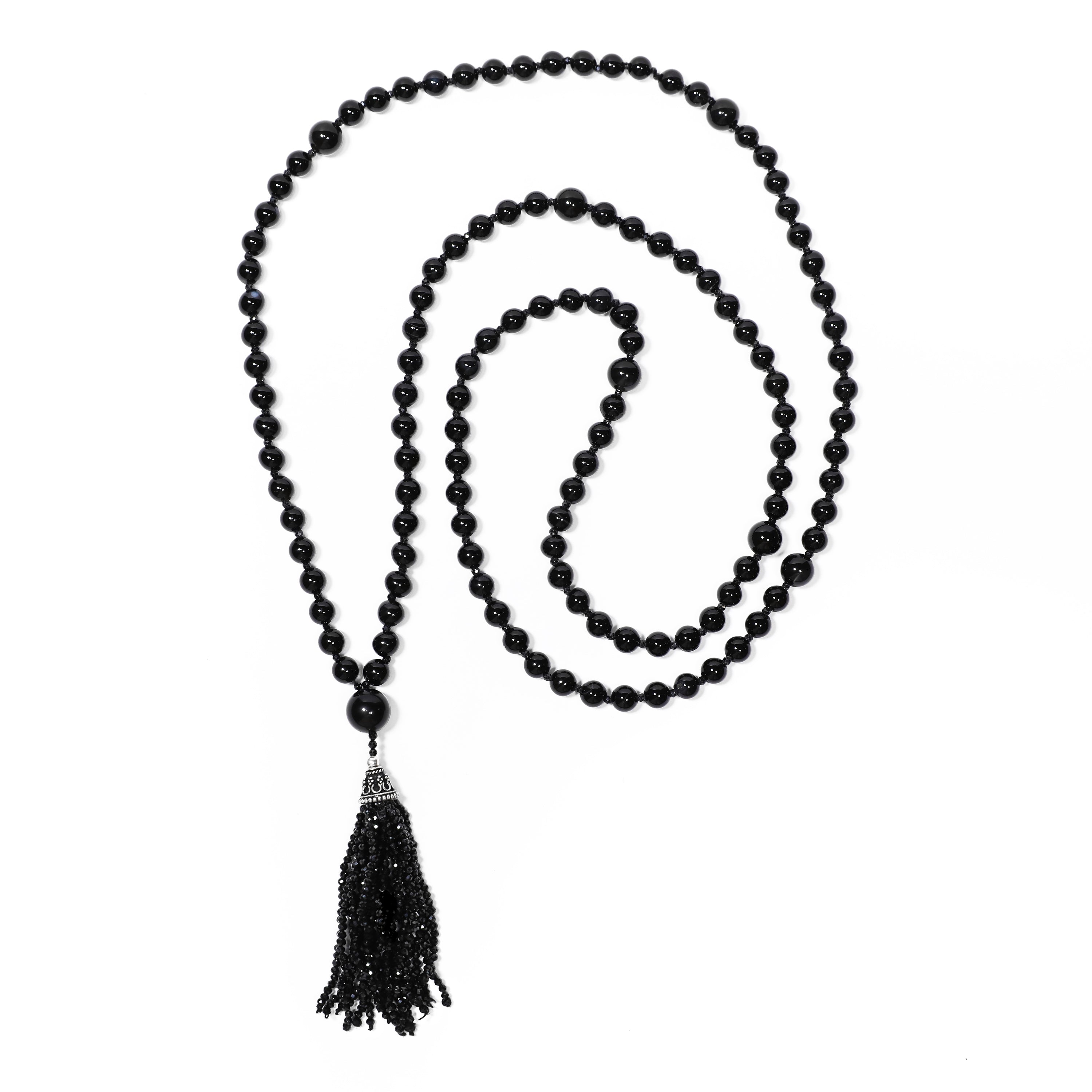Semi Precious Black Onyx Mala