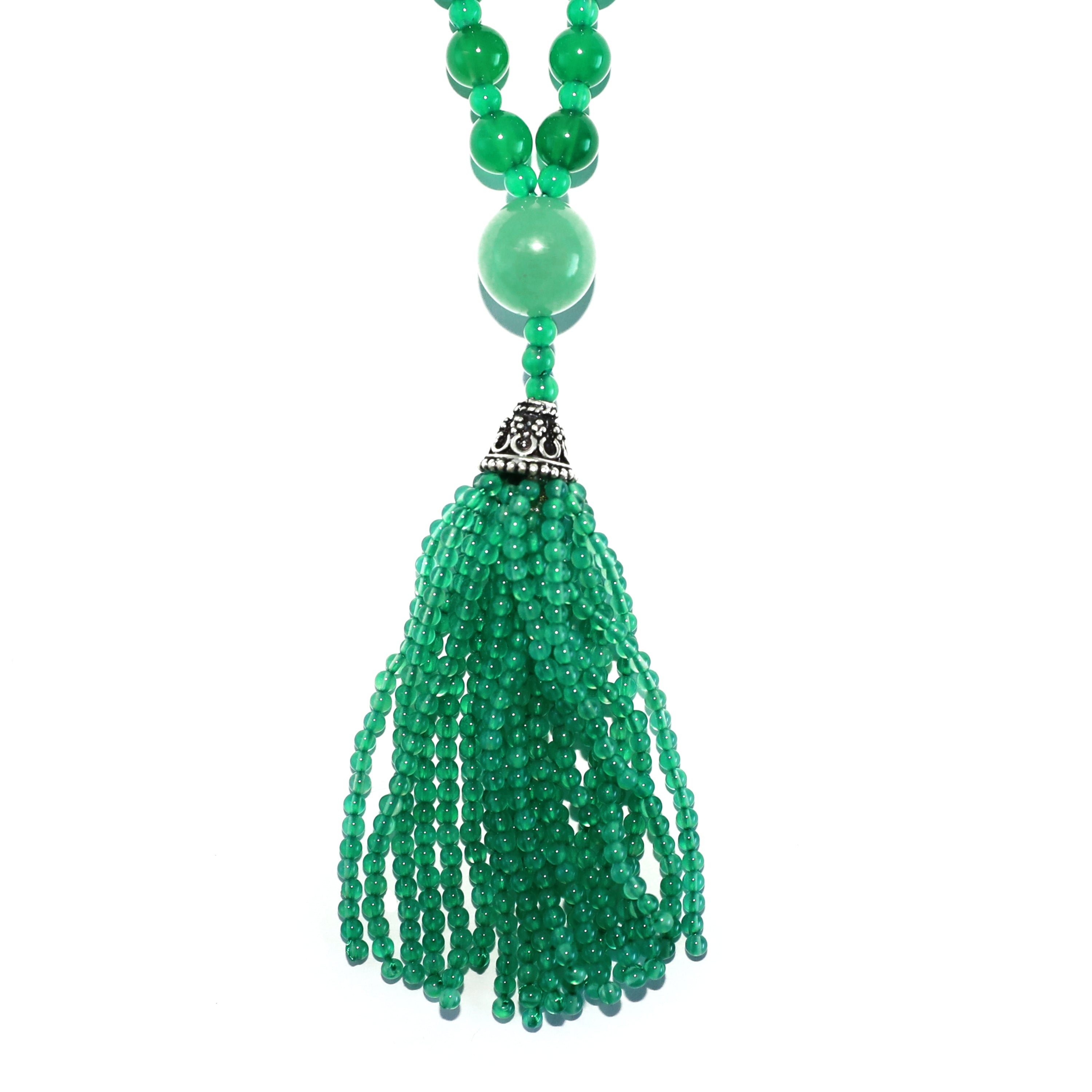 Semi Precious Green Onyx Mala