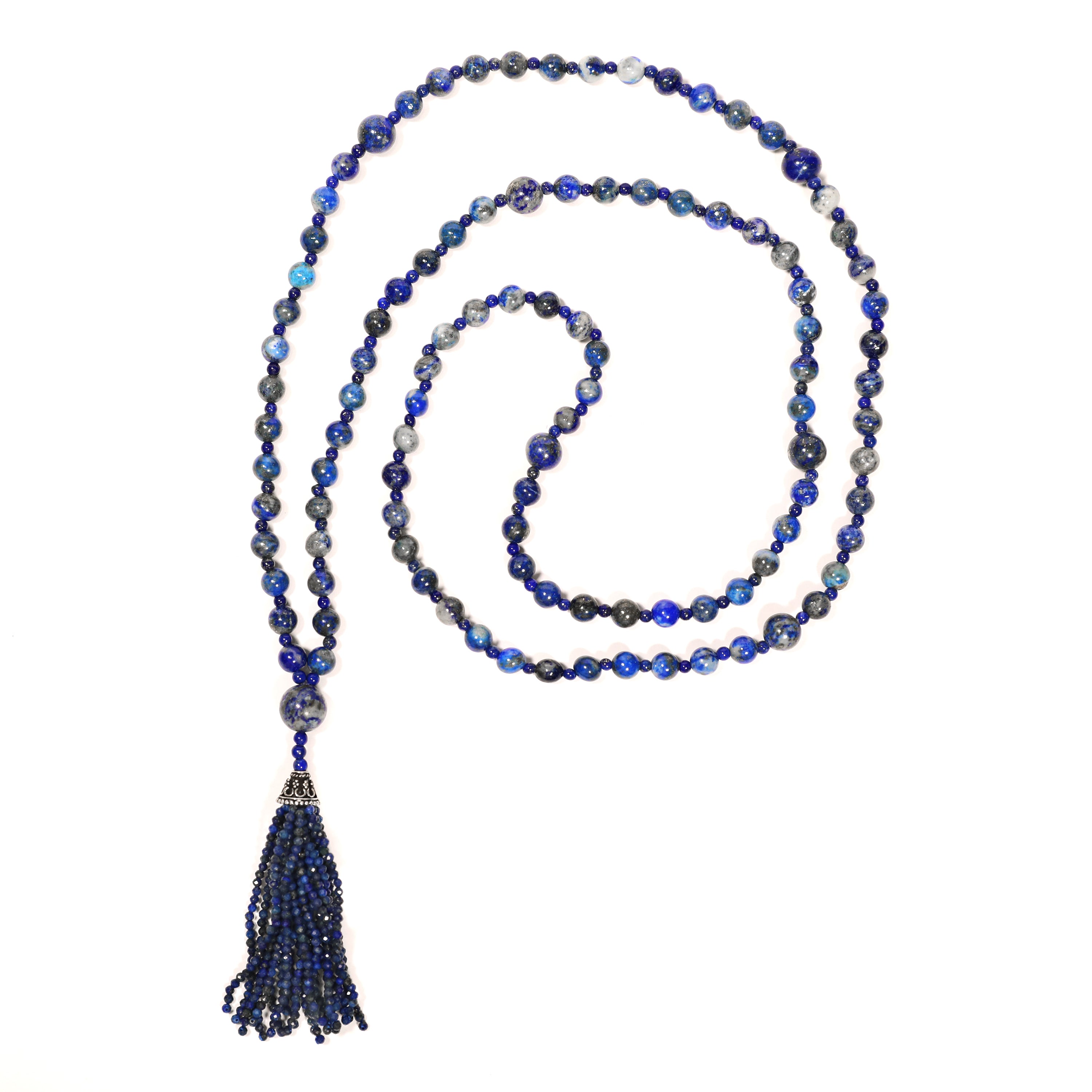 Semi Precious Lapis Lazuli Mala