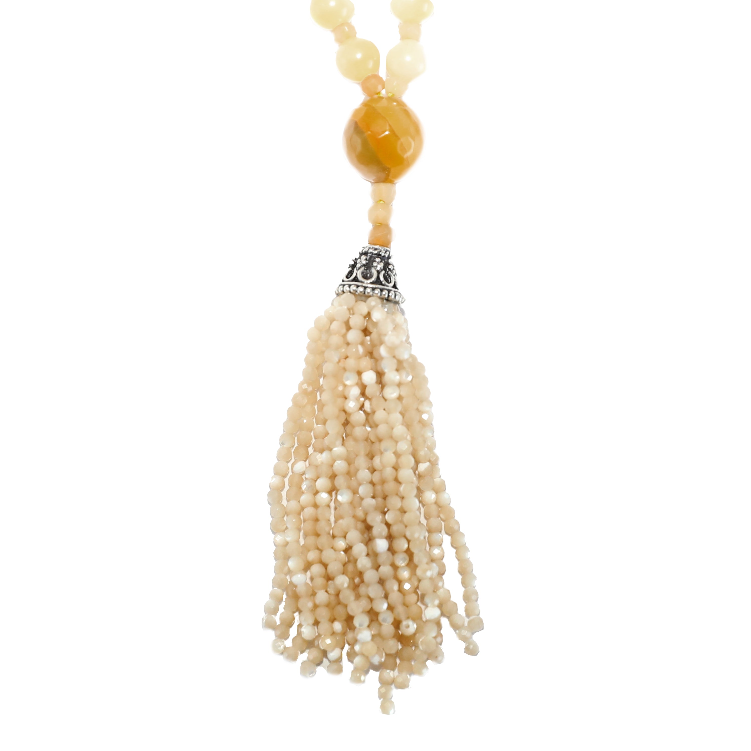 Semi Precious Yellow Onyx Mala