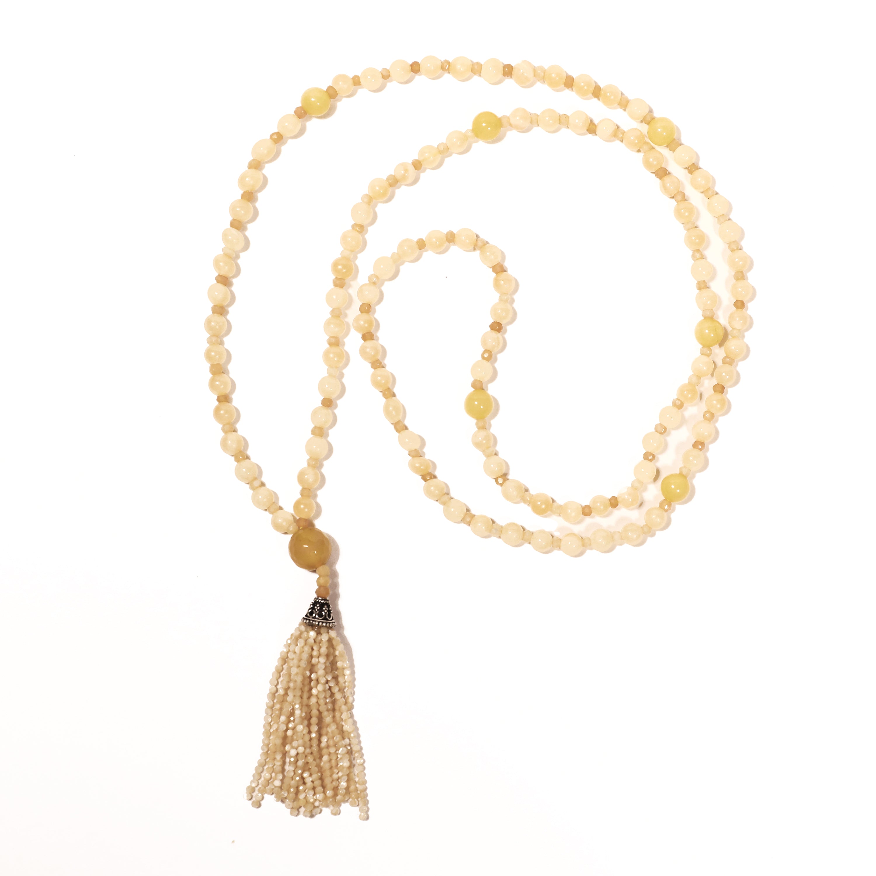 Semi Precious Yellow Onyx Mala