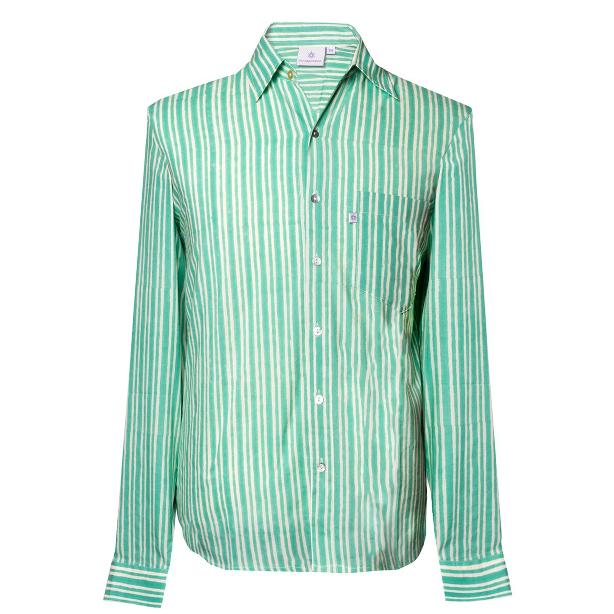 Stromboli Stripe Long Sleeve Men's Button Up Shirt