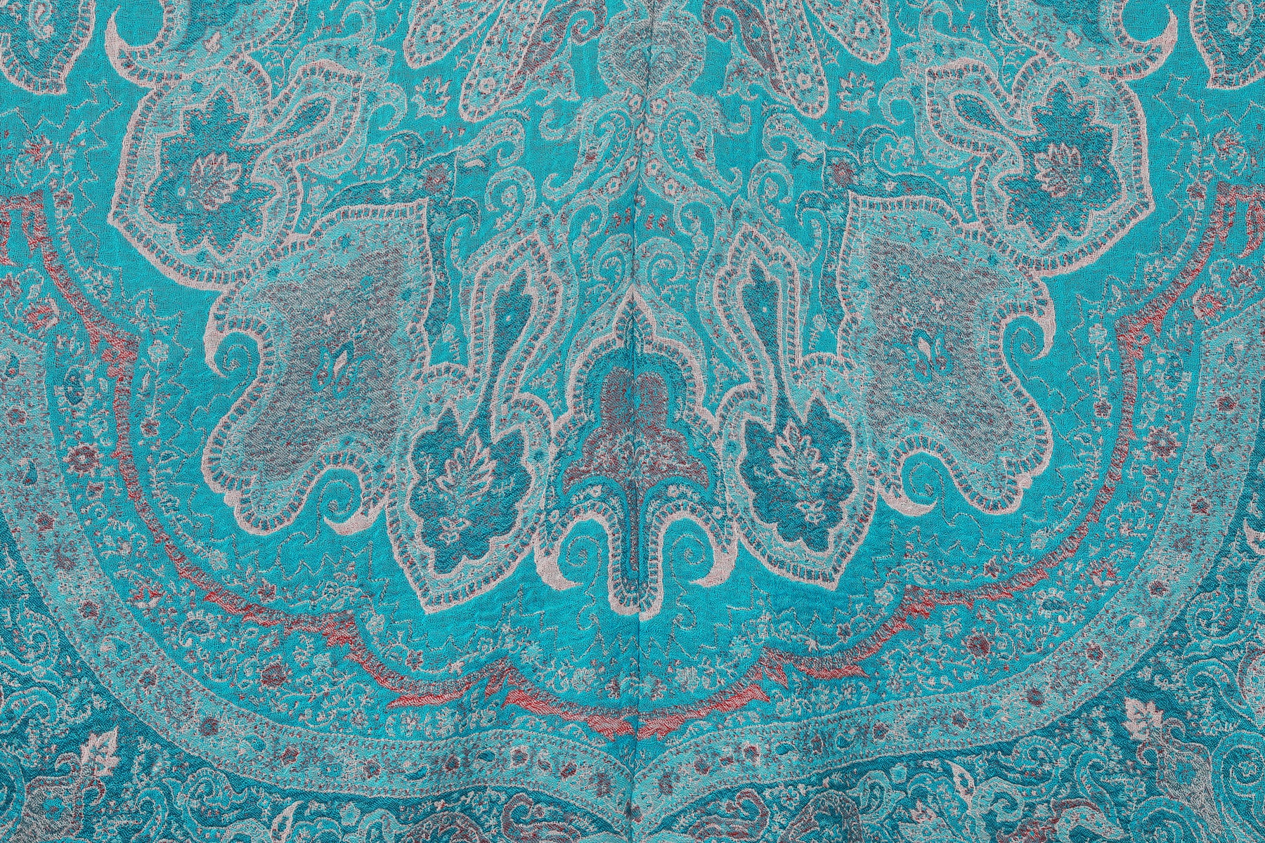 Tempting Turquoise Paisley Kimono Coat Reversible