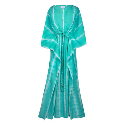 Tiburina Turquoise Tie-Dye Shibori Maxi Dress