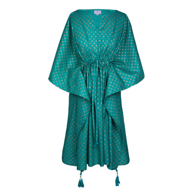Victoria Turquoise Midi Kaftan Dress FINAL SALE ONLY ONE LEFT
