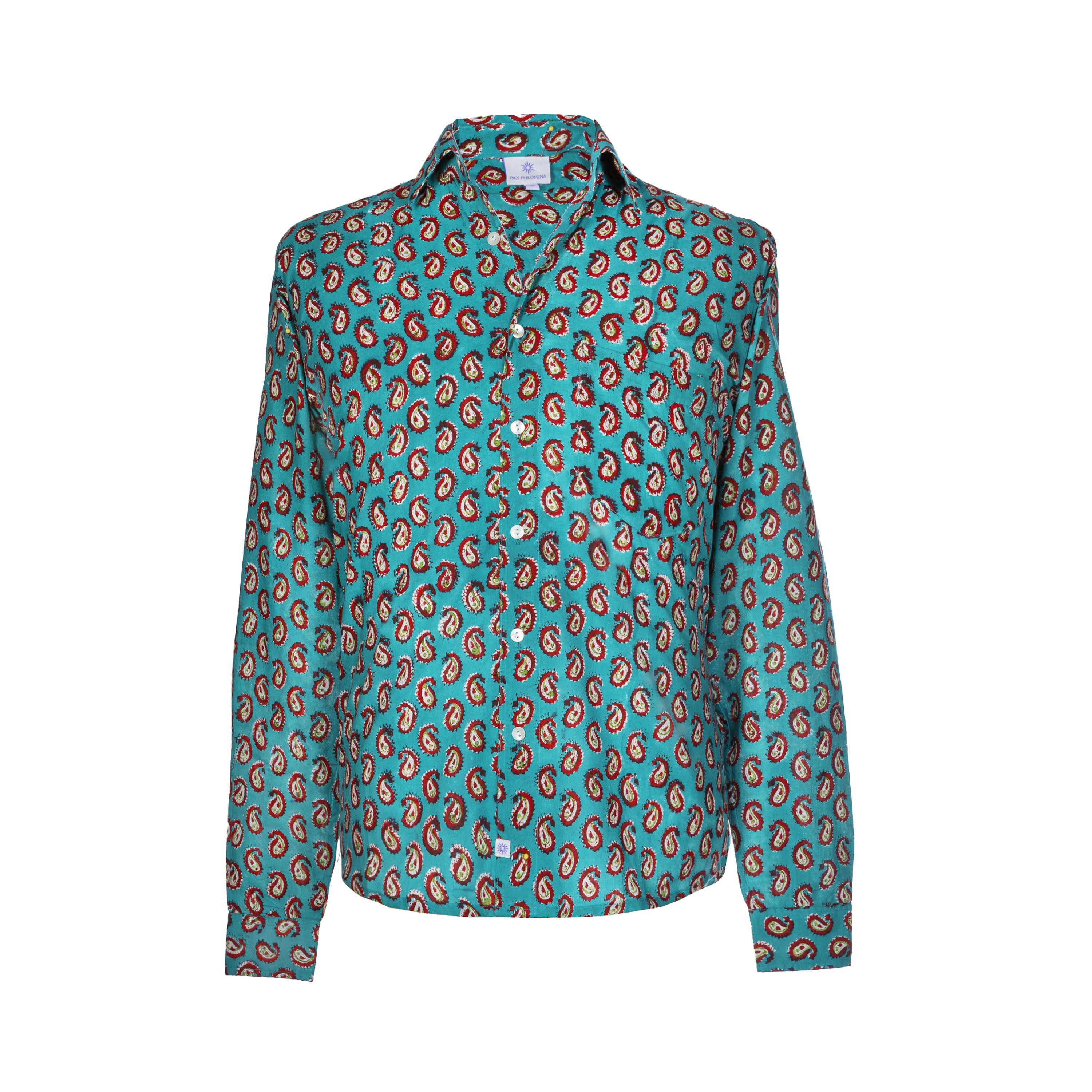 Poseidon Paisley Long Sleeve Men's Shirt