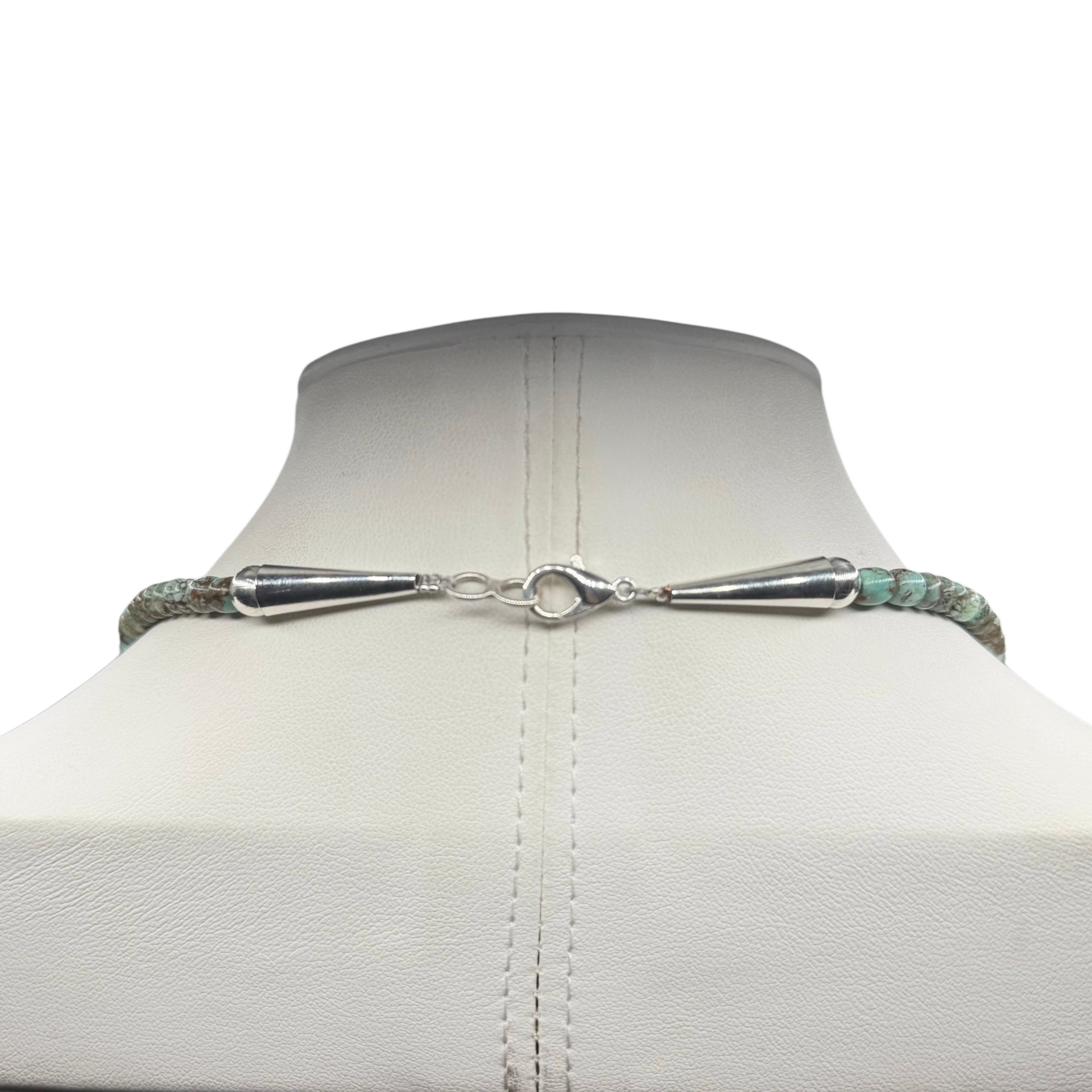 Rare Carico Lake Turquoise Graduated Necklace