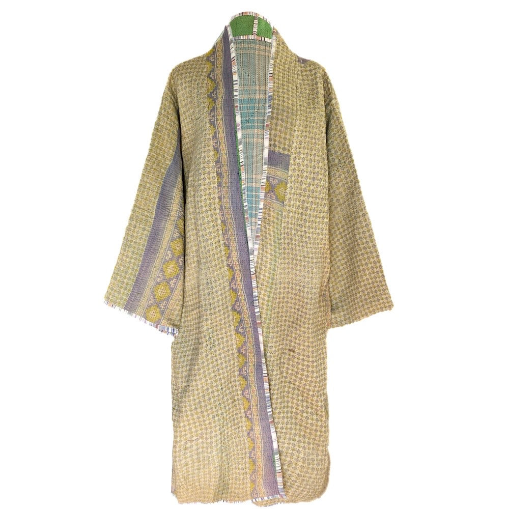 Megha cotton quilted vintage kantha coat