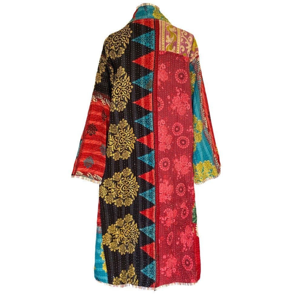 Reeva cotton quilted vintage kantha coat One of a Kind