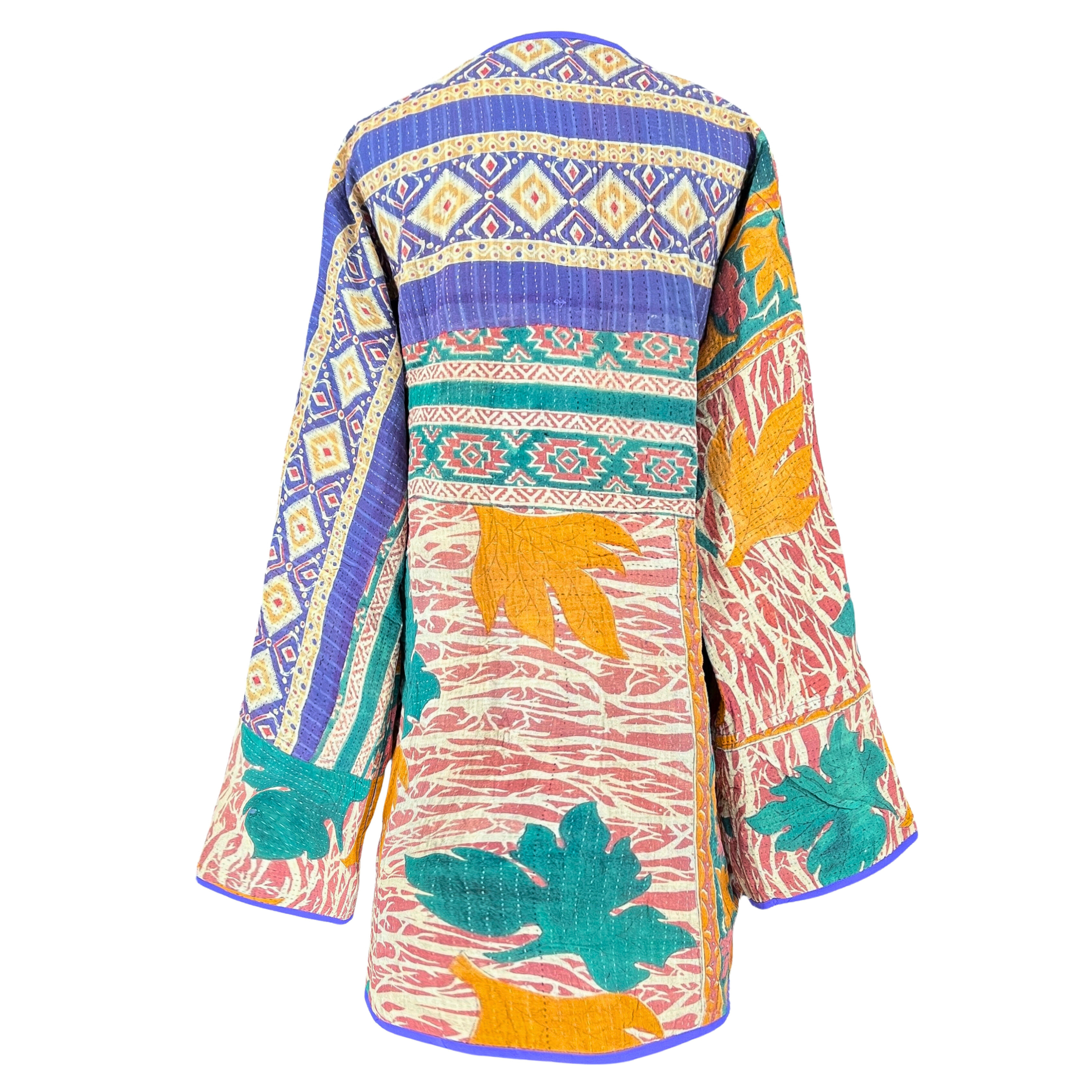 Cherai Cotton Kantha Coat One of a Kind