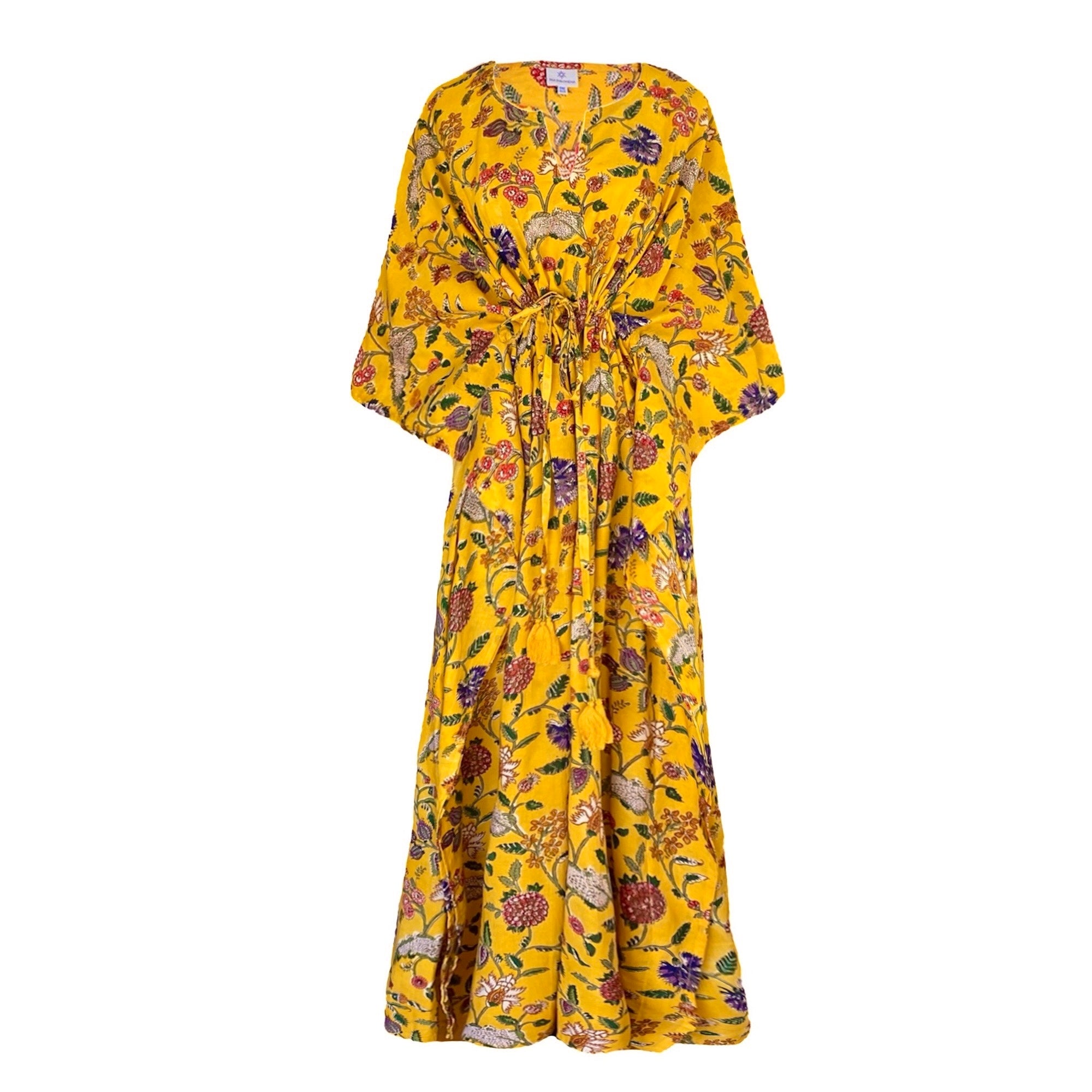 Alex Canary Maxi Kaftan Dress