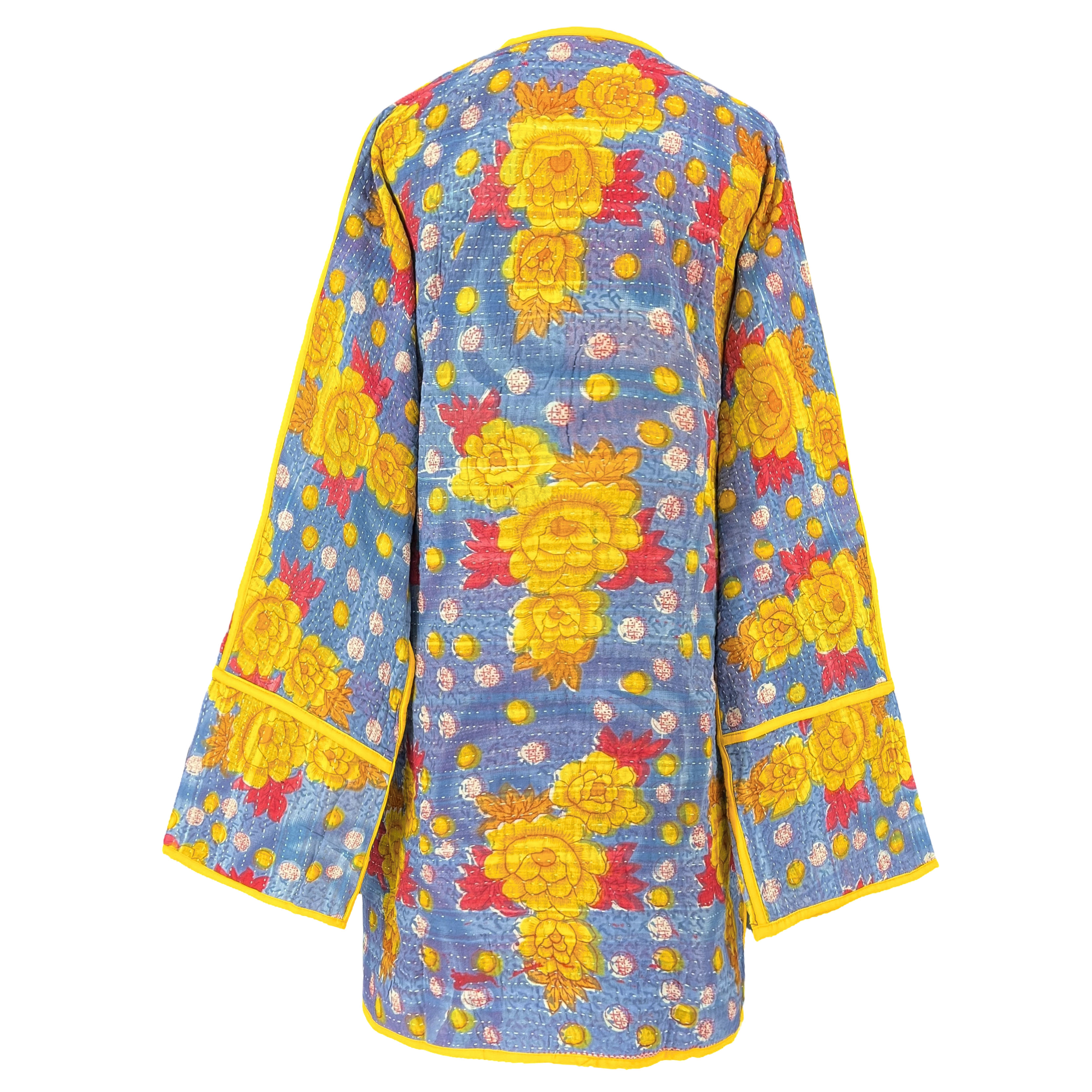 Ashwem Cotton Kantha Coat One of a Kind