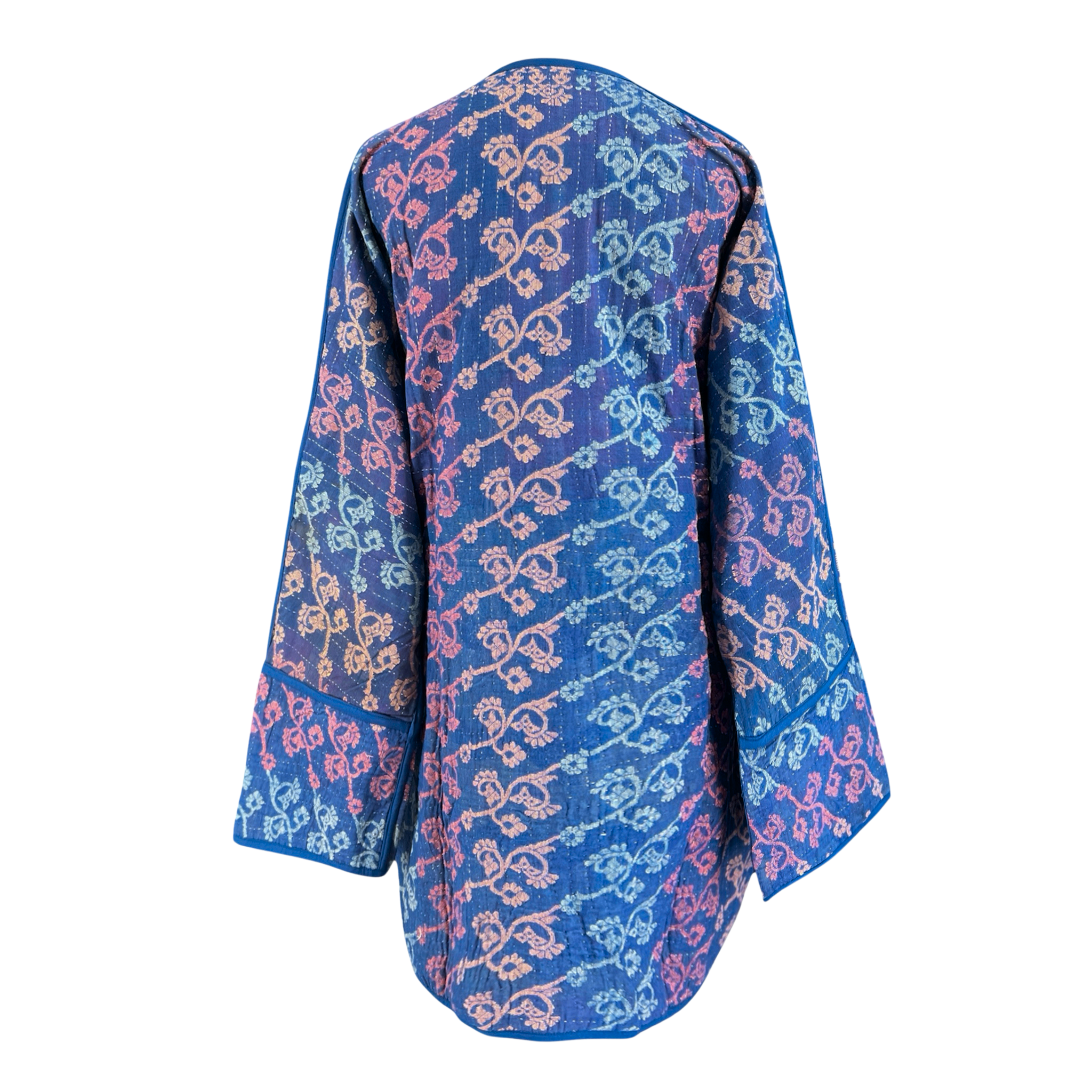 Bankura Blue Kantha Coat One of a Kind