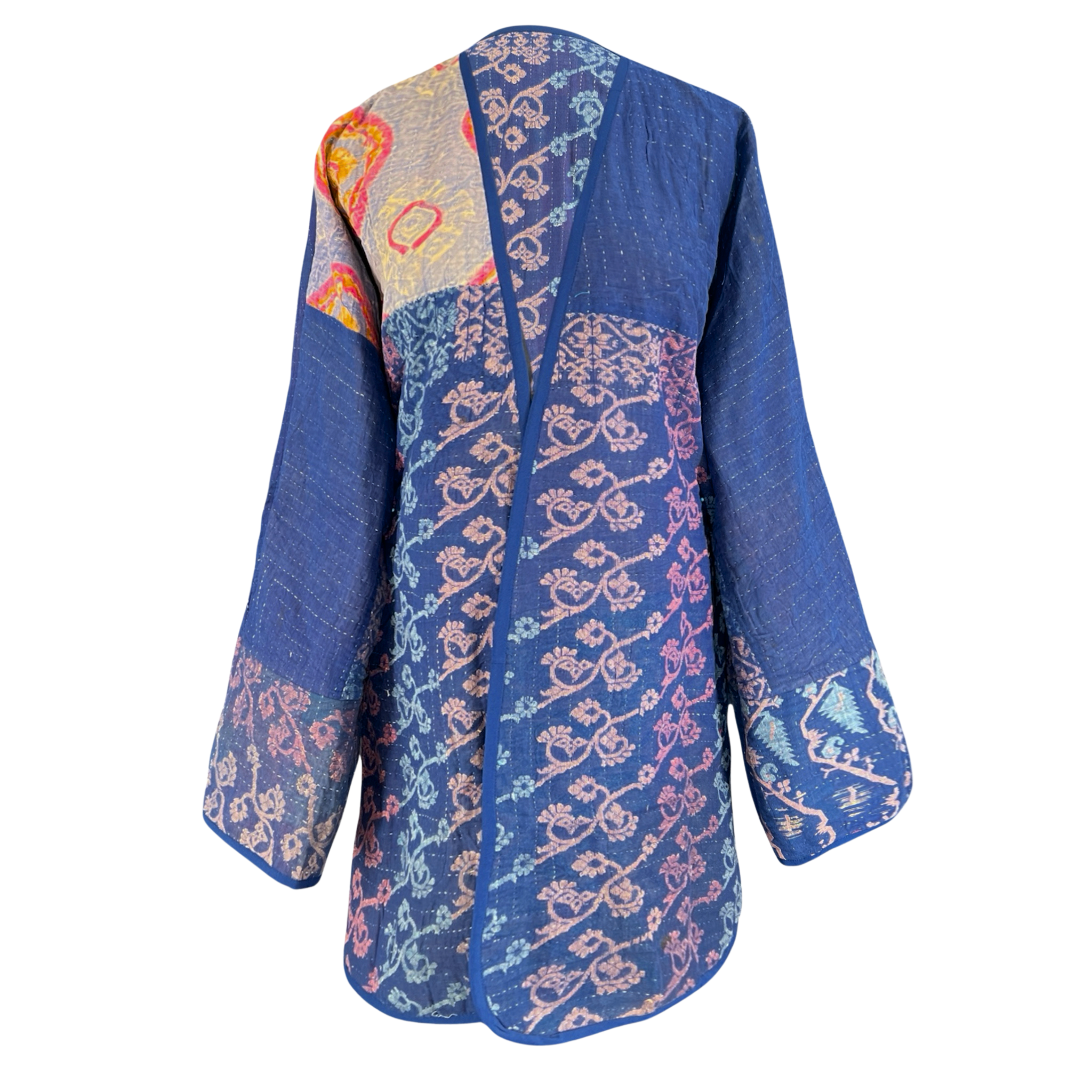 Bankura Blue Kantha Coat One of a Kind