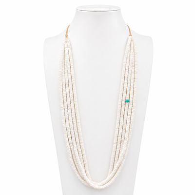 White Clam Shell Necklace Santo Domingo