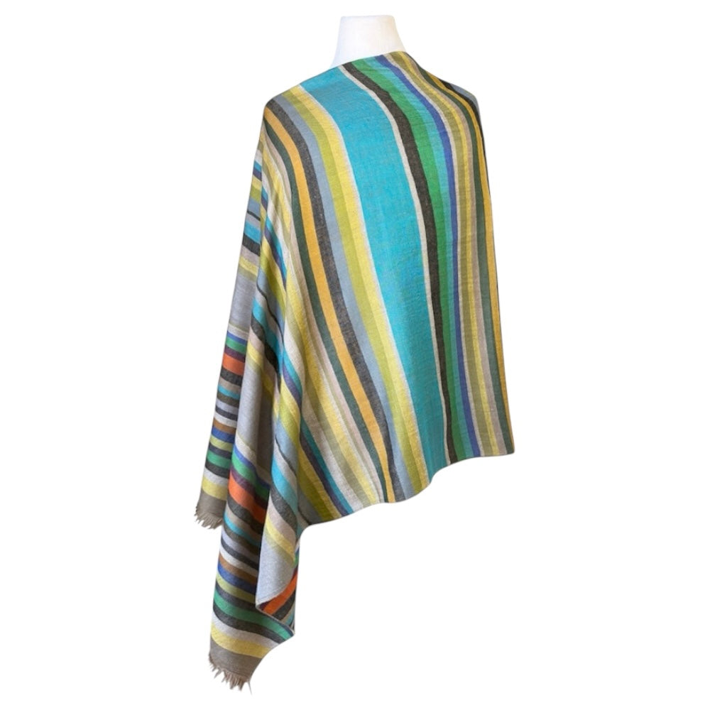 Sundarban Stripe Kashmiri Pashmina Shawl One of a Kind