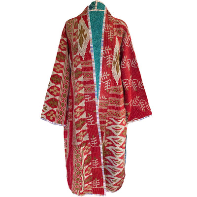 Miju Cotton Vintage Quilted Kantha Coat ONE OF KIND