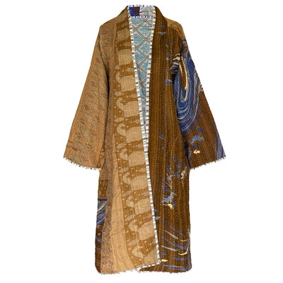 Petra Cotton Vintage Quilted Kantha Coat ONE OF KIND