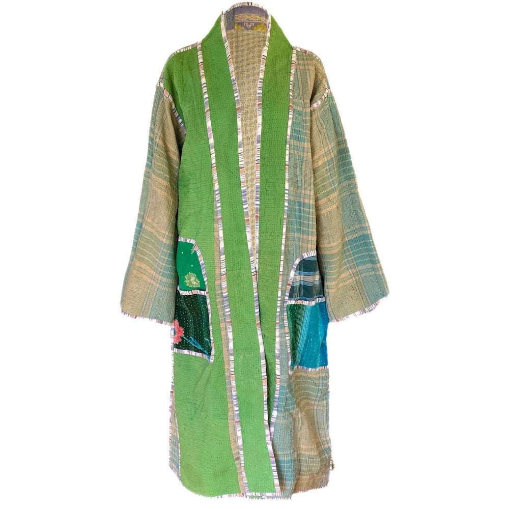 Megha cotton quilted vintage kantha coat