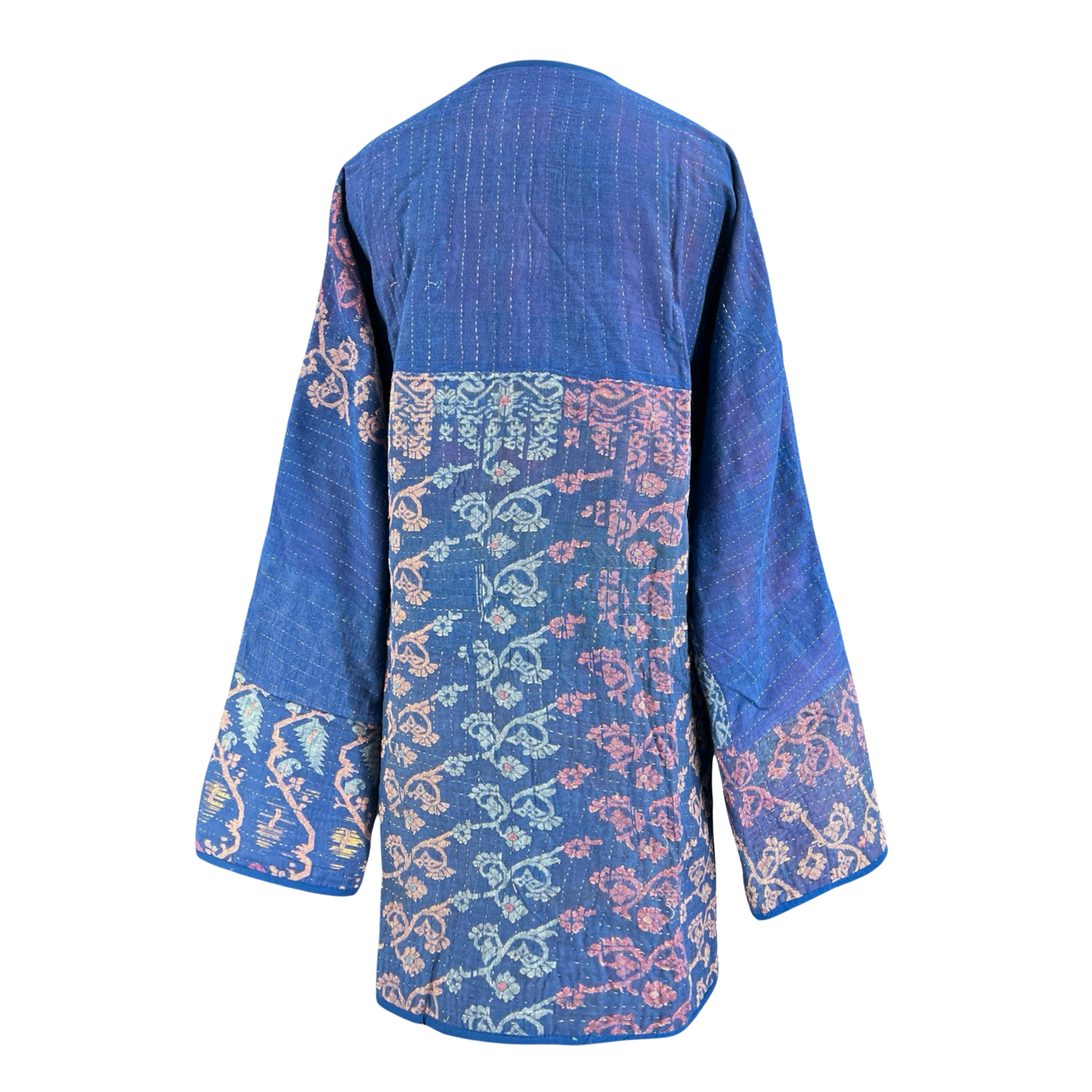 Bankura Blue Kantha Coat One of a Kind