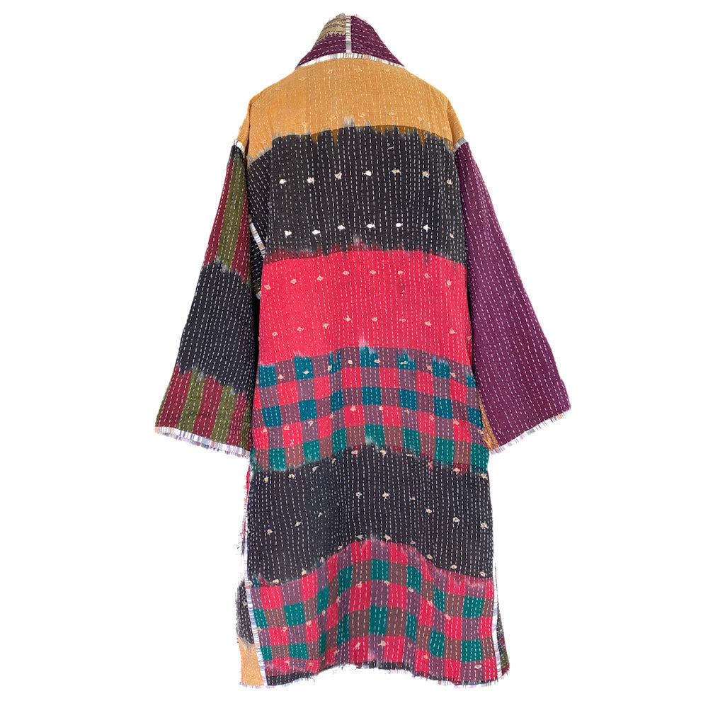 Aiukli cotton vintage quilted kantha coat