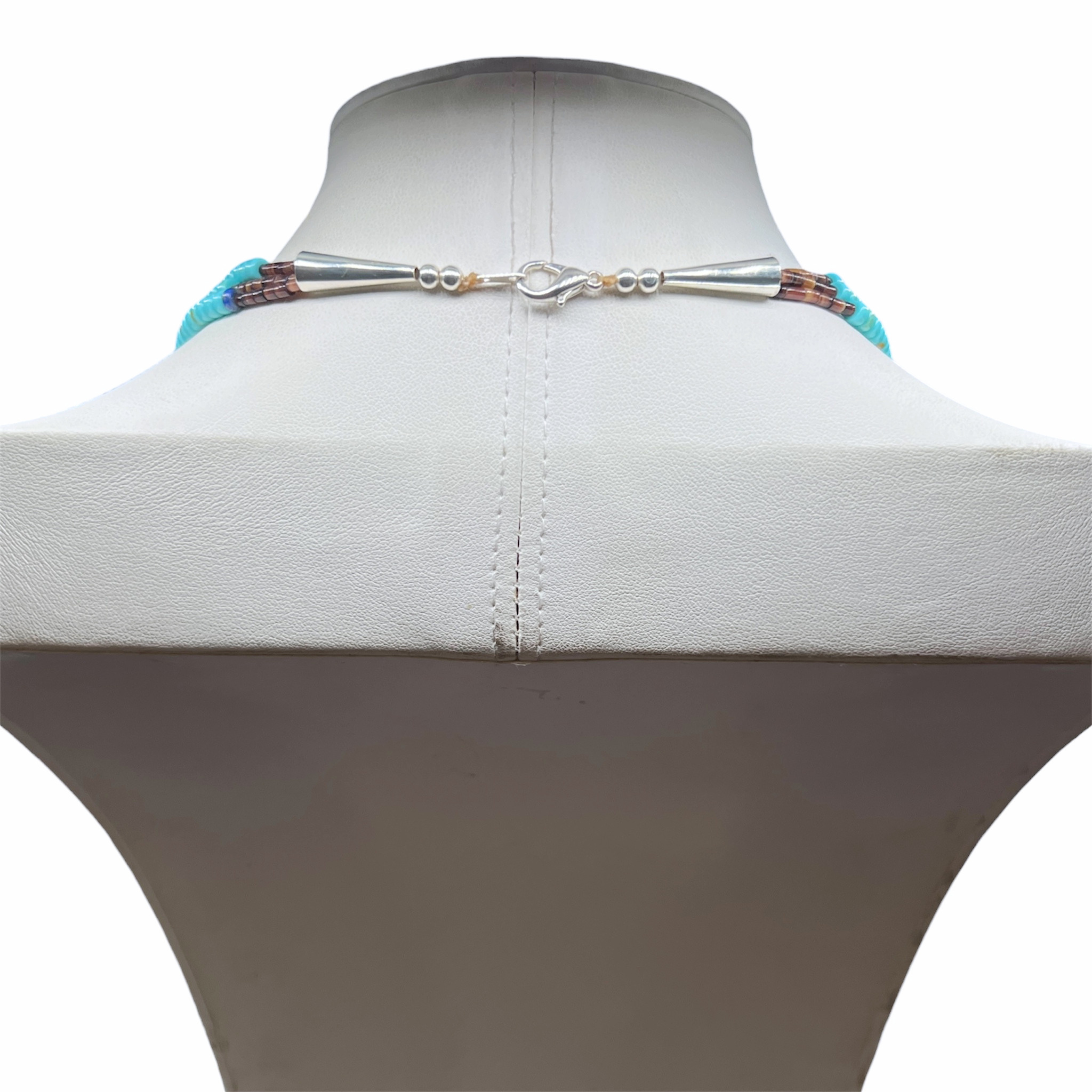 Black Jet and Turquoise Heishi Necklace Santo Domingo