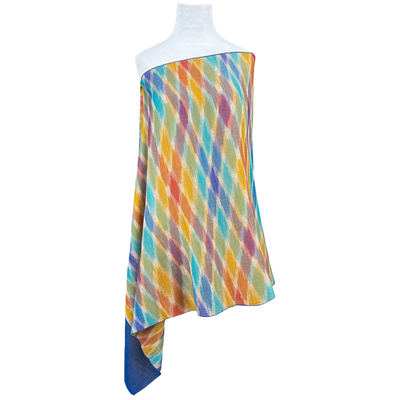 Multicolour Pashmina Ikat Shawl One of a Kind