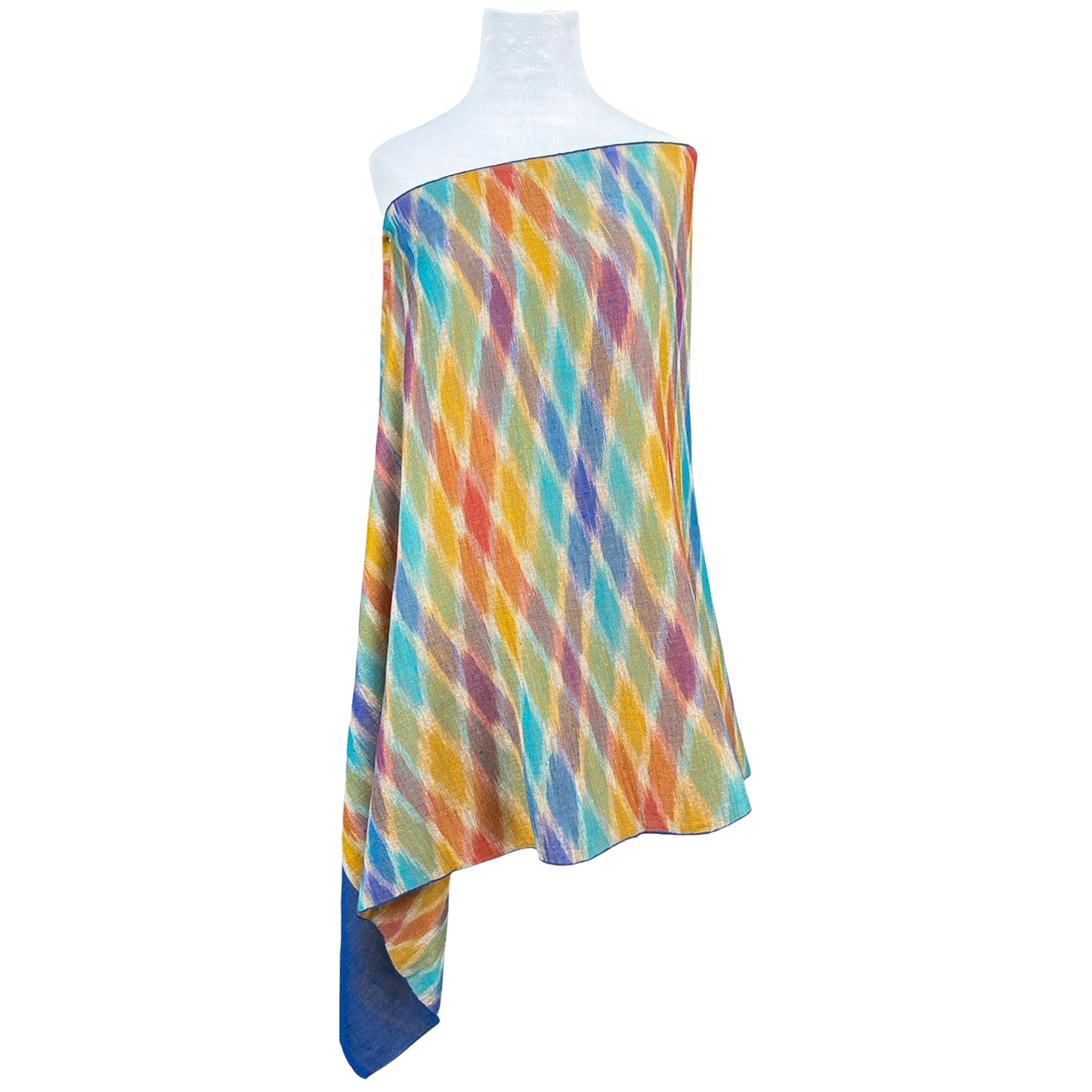 Multicolour Pashmina Ikat Shawl One of a Kind