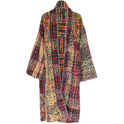 Kamakshi cotton vintage quilted kantha coat One of a Kind