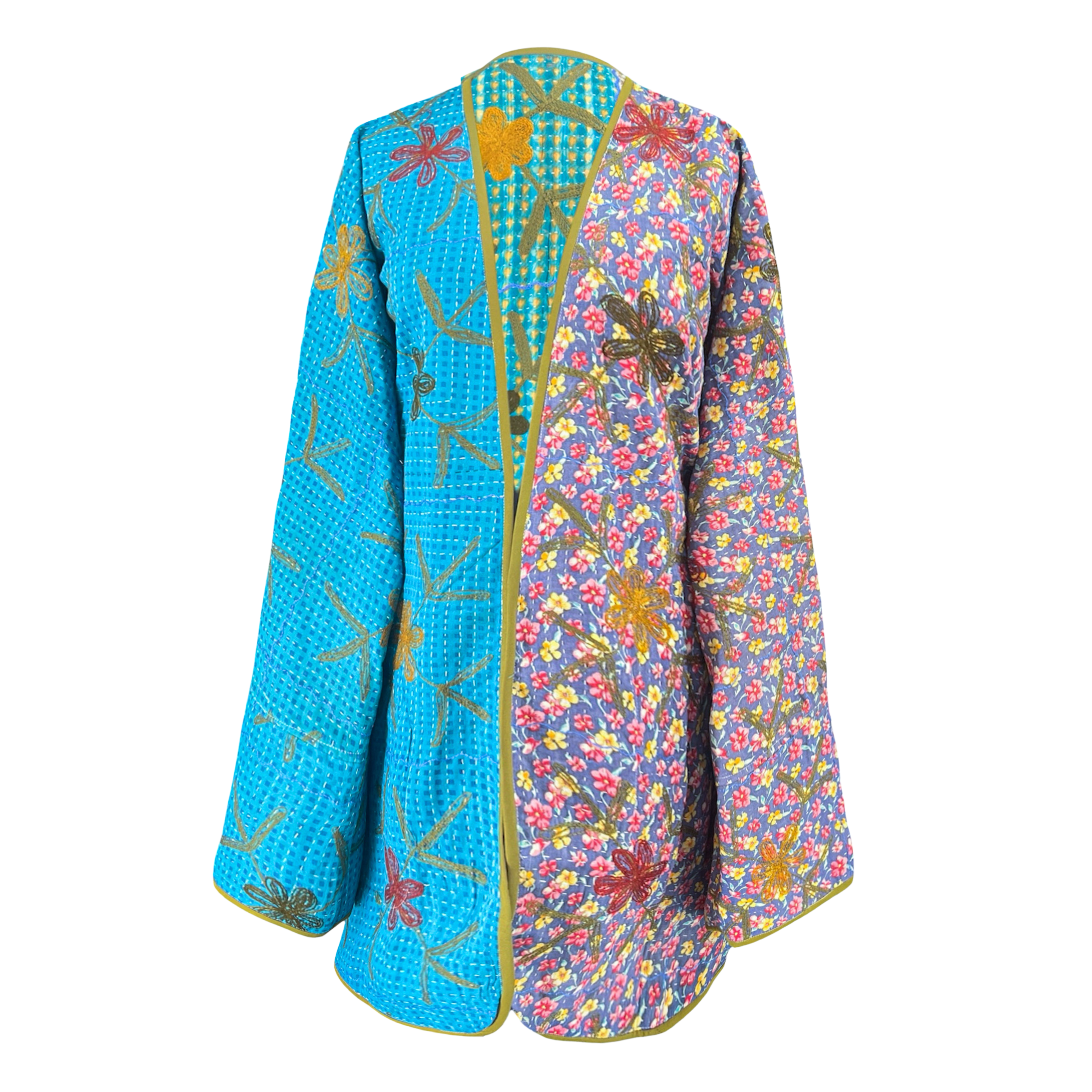 Howrah Embroidered Kantha Coat One of a Kind