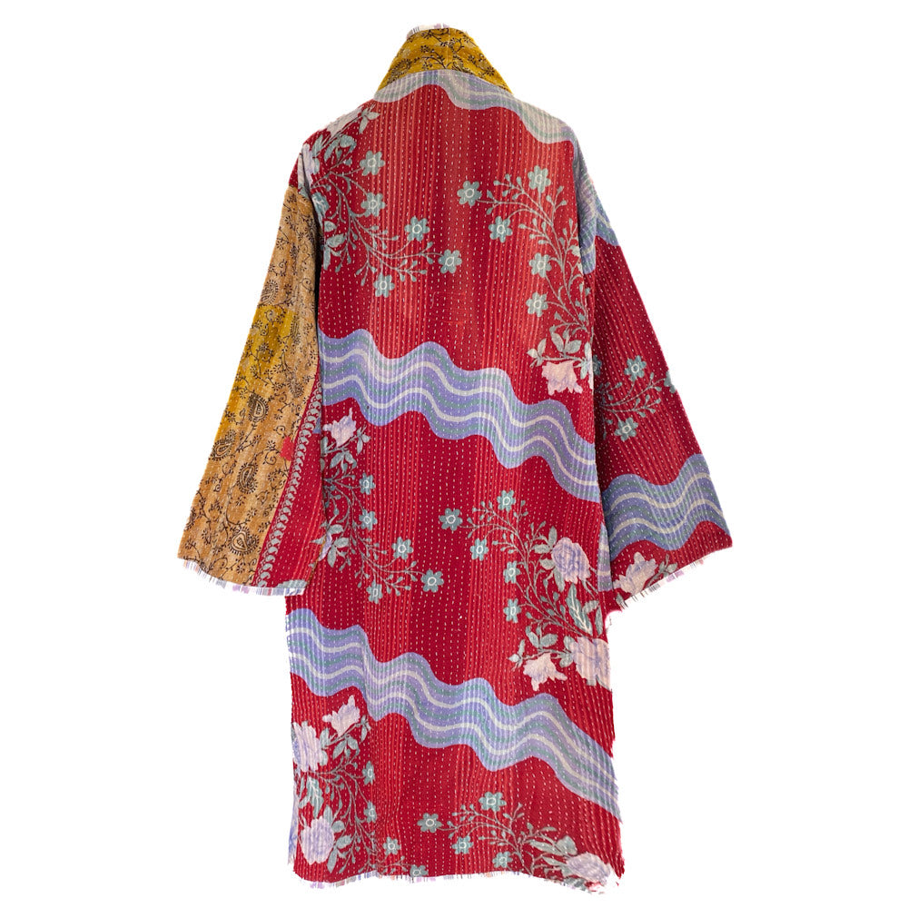 Sayuri cotton quilted vintage kantha coat