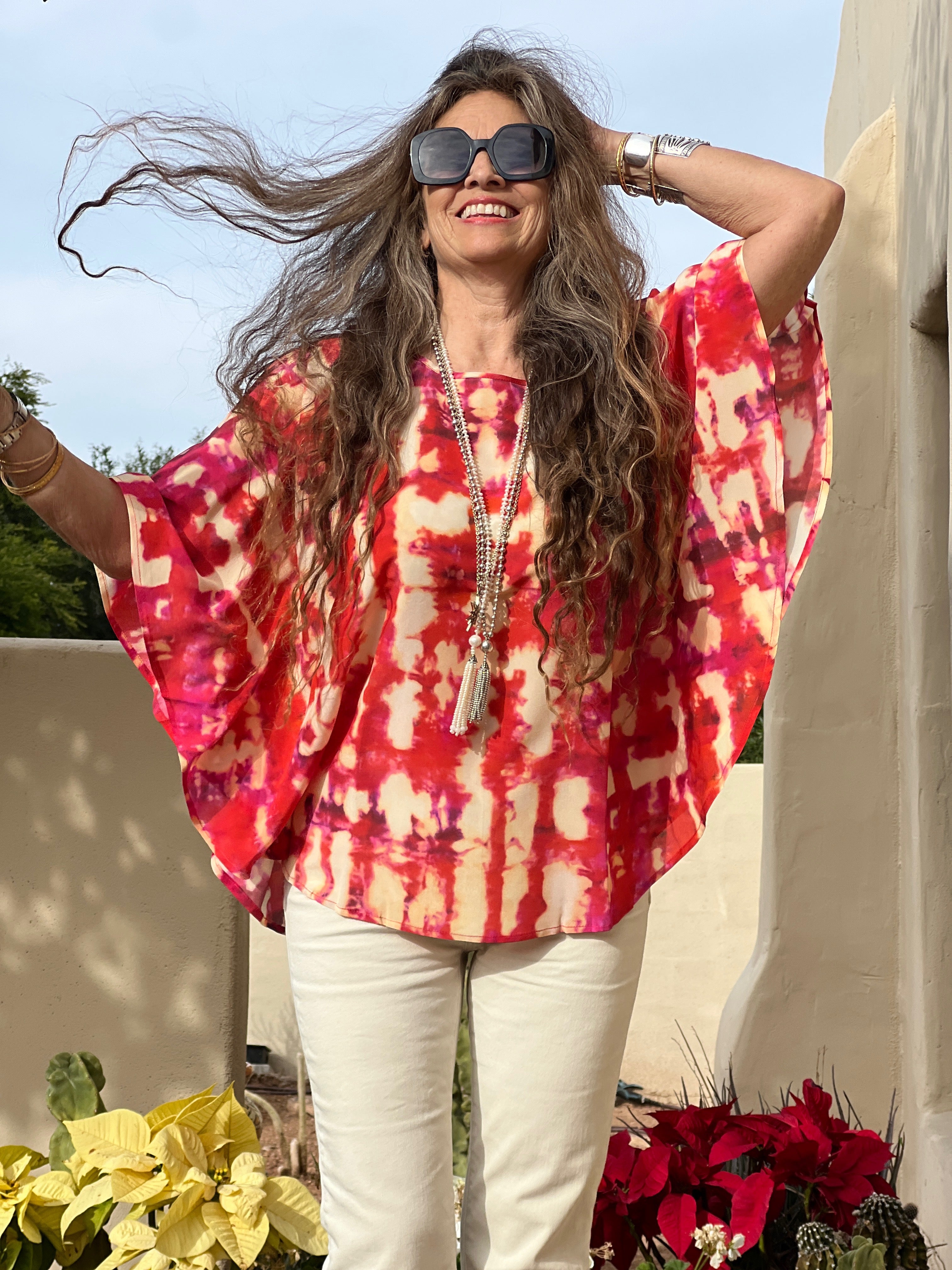 Amalfi Italian Silk Poncho