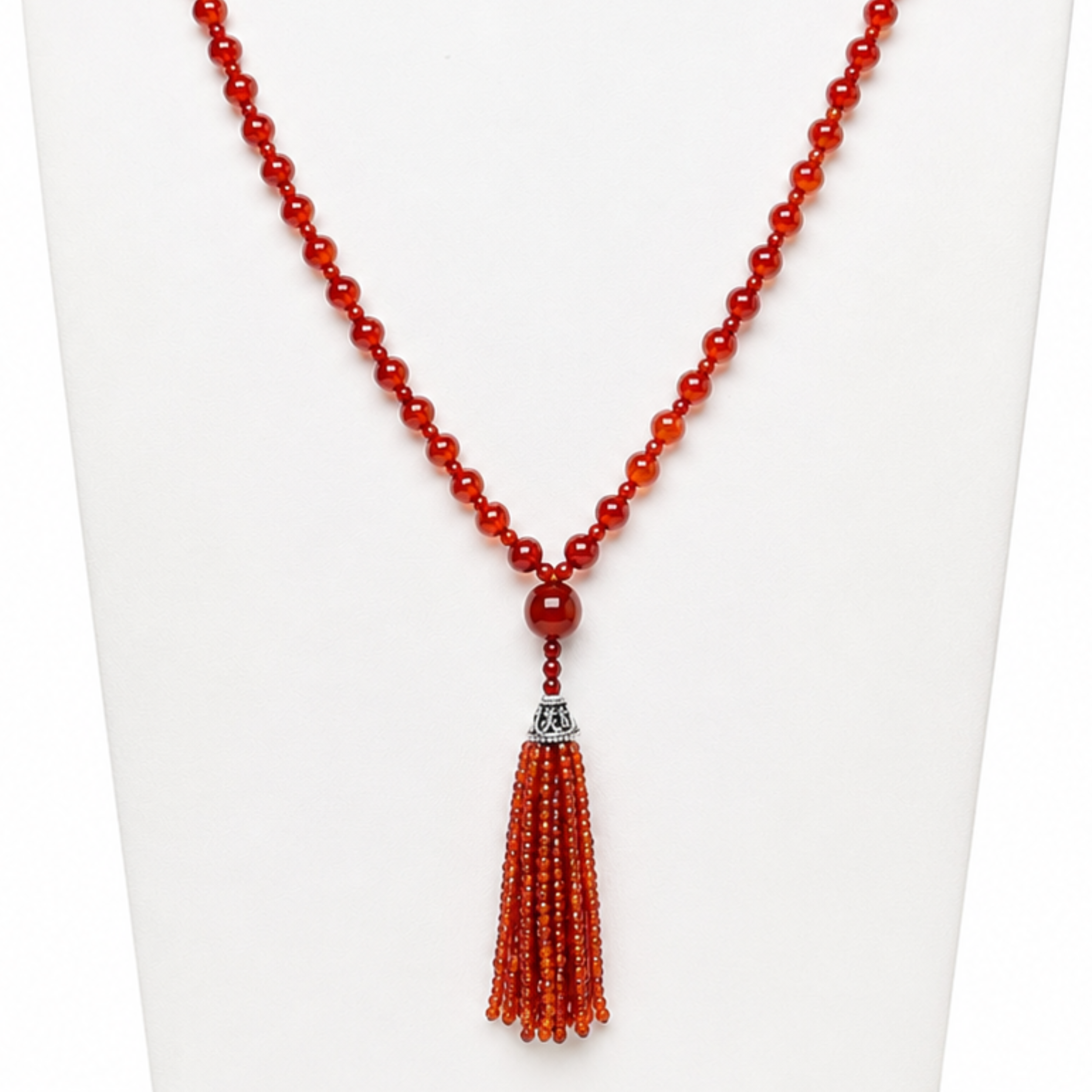 Semi Precious Carnelian Mala Necklace