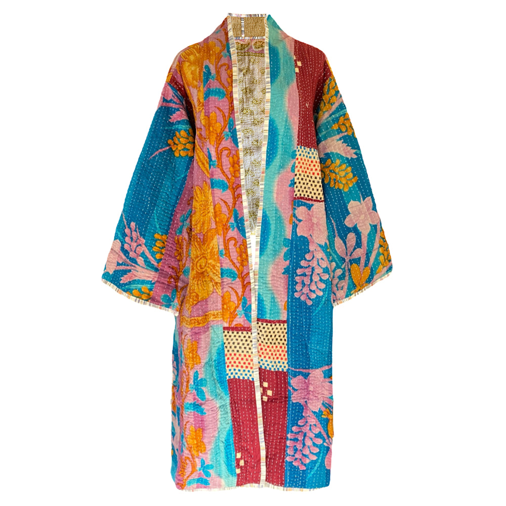 Nayla cotton quilted vintage kantha coat