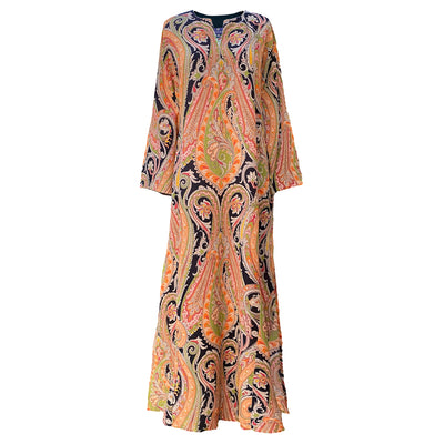 Nera Principessa Paisley Italian Silk Long Tunic