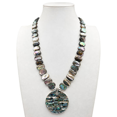 Abalone Shell Pendant and Necklace Santo Domingo