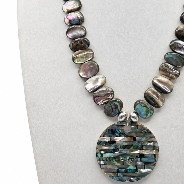 Abalone Shell Pendant and Necklace Santo Domingo