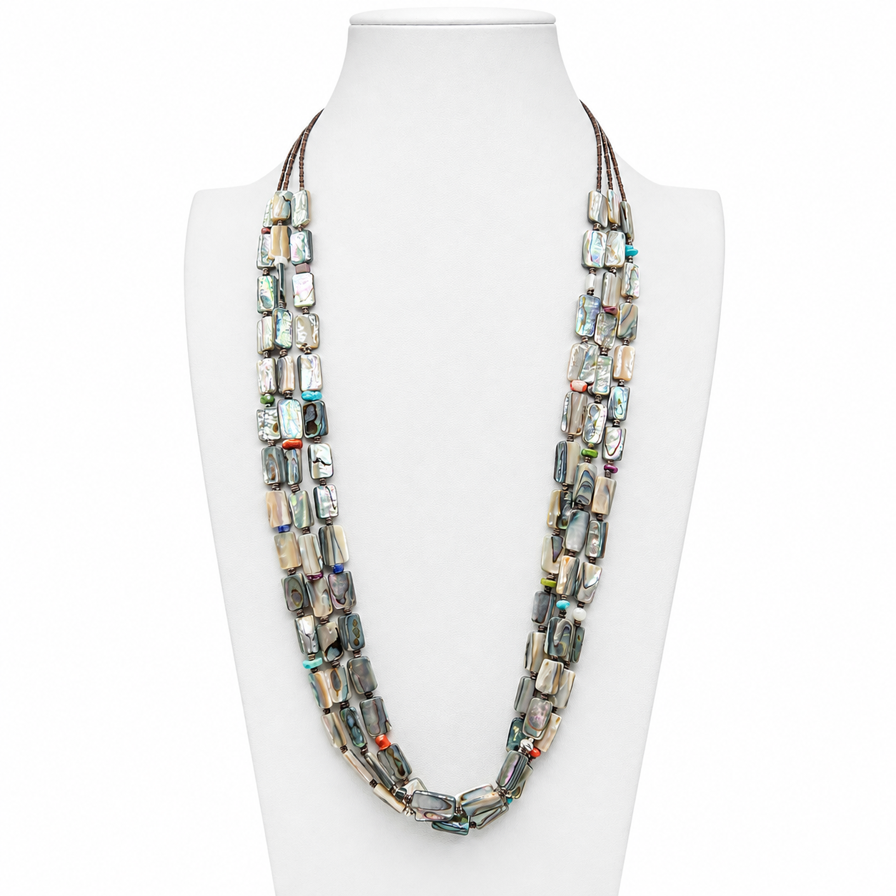 Abalone Shell and Heishi Santo Domingo Necklace