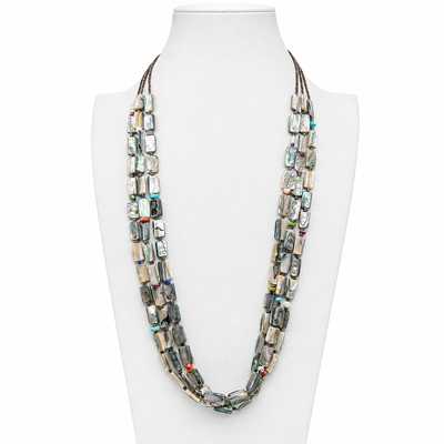 Abalone Shell and Heishi Santo Domingo Necklace