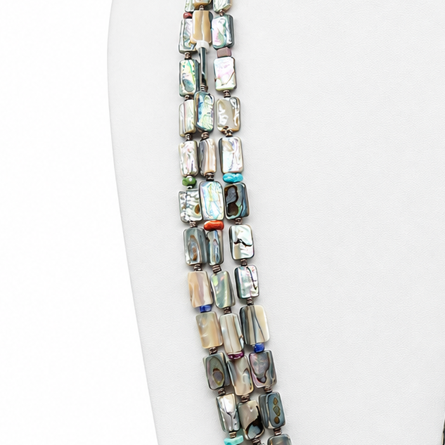 Abalone Shell and Heishi Santo Domingo Necklace