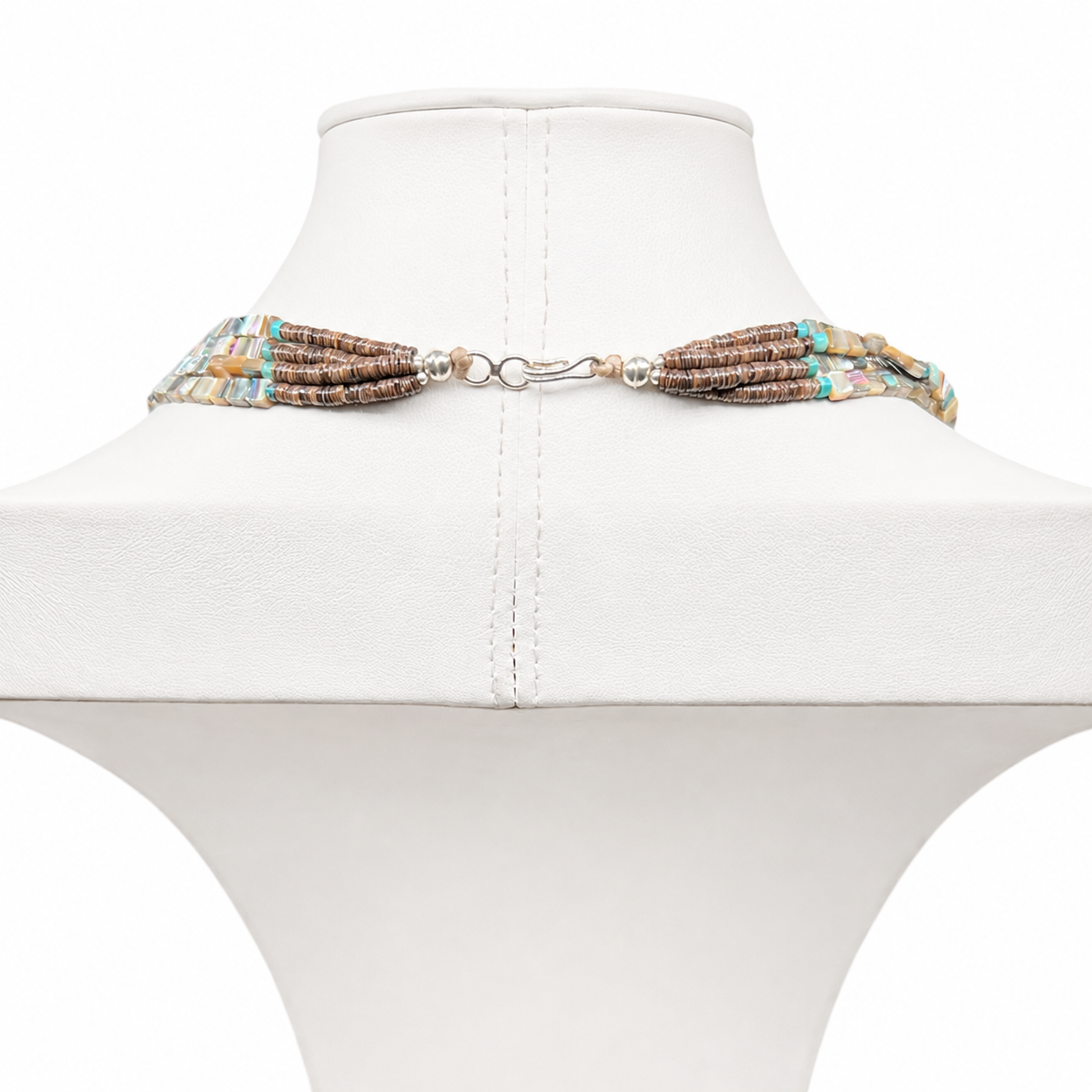 Abalone, Turquoise, and Heishi Shell Santo Domingo Necklace