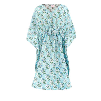 Bellino Blue Kids Cotton Kaftan Dress