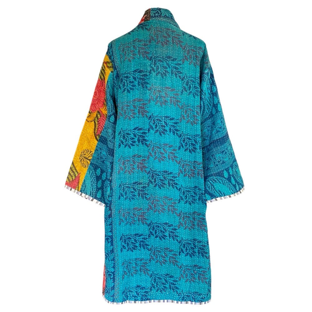 Radra Cotton Vintage Quilted Kantha Coat ONE OF KIND