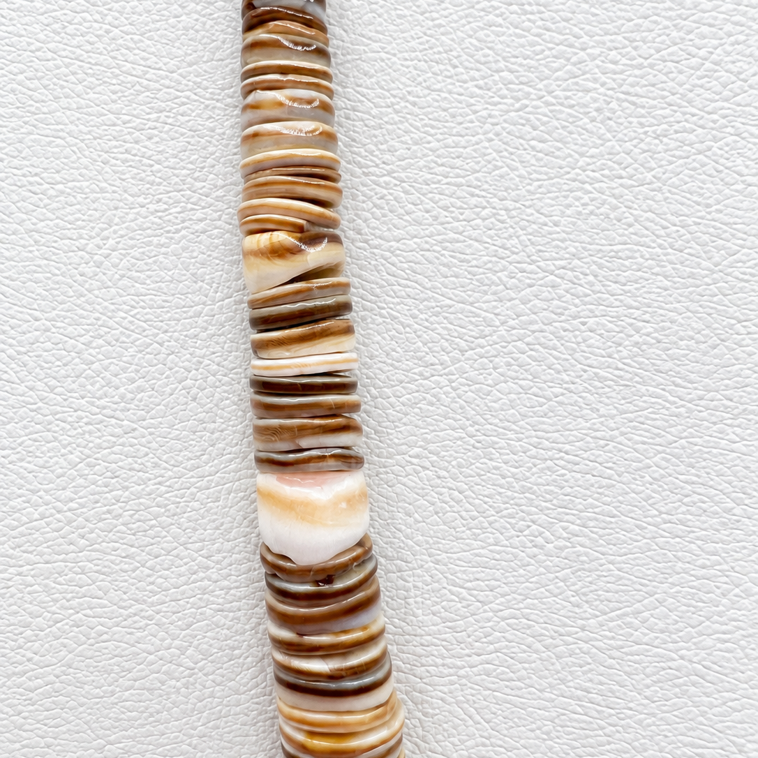 Olive Shell Heishi Necklace Santo Domingo